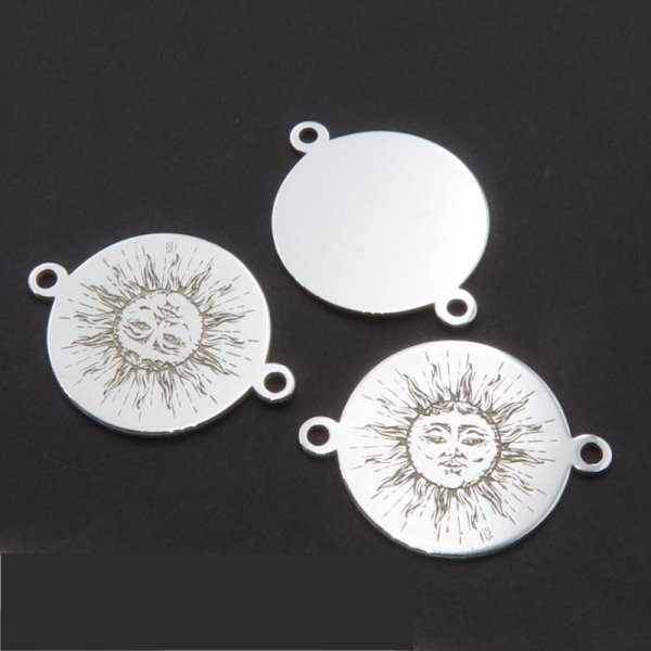 Srebro Ag - łącznik słońce 14mm