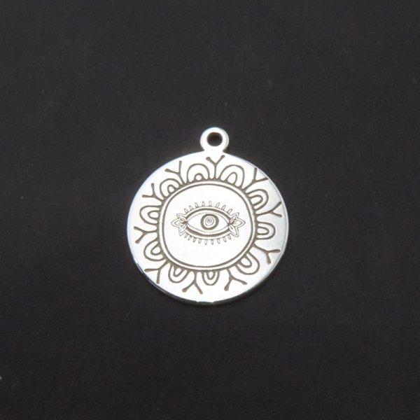Srebro Ag - zawieszka oko proroka 14mm