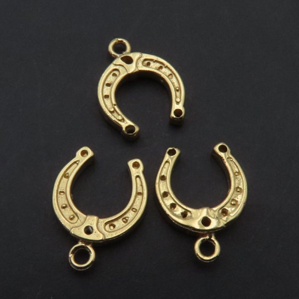 Srebro Ag Złocone - zawieszka podkówka 12x11 mm