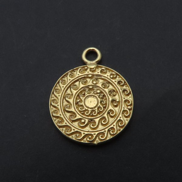 Srebro złocone Ag - zawieszka 15 mm