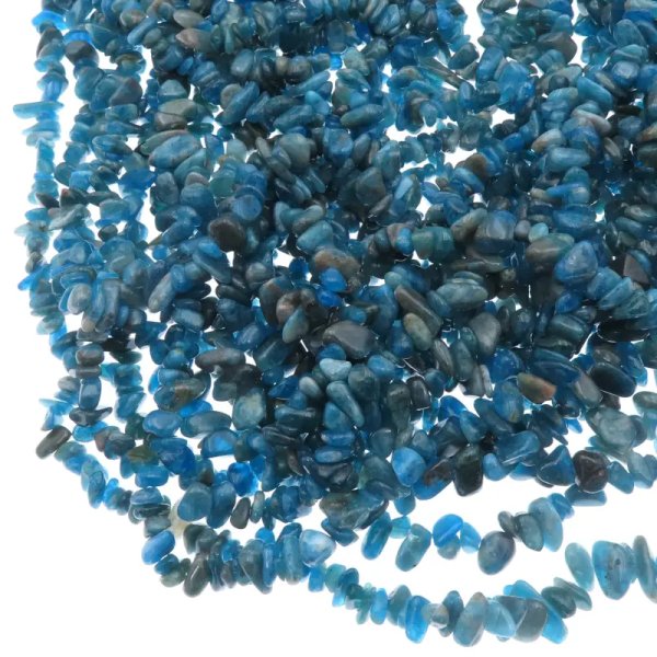 Apatyt polerowana sieczka 8-10 mm – sznur ok. 80 cm