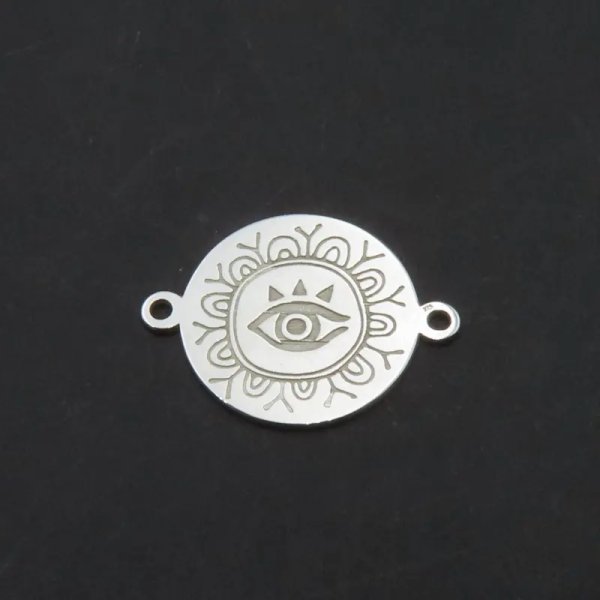Srebro Ag - łącznik oko proroka 13mm