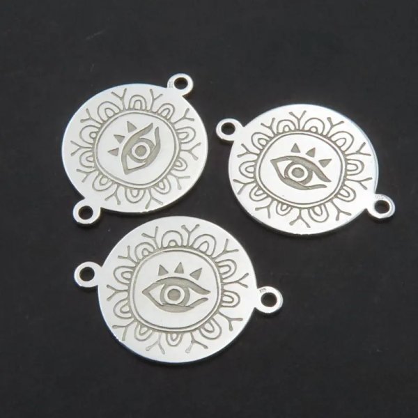 Srebro Ag - łącznik oko proroka 13mm