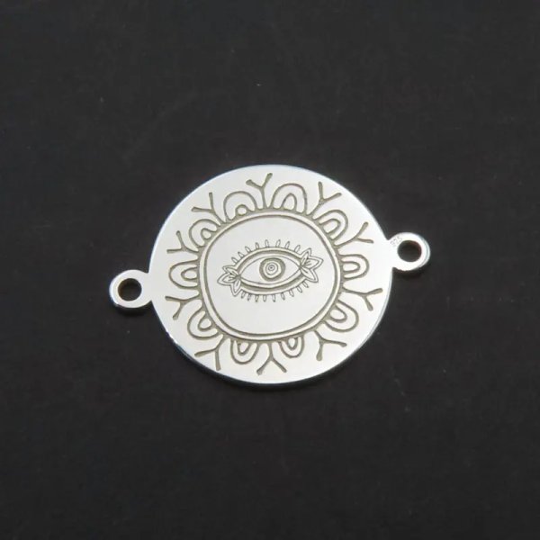 Srebro Ag - łącznik oko proroka 13mm