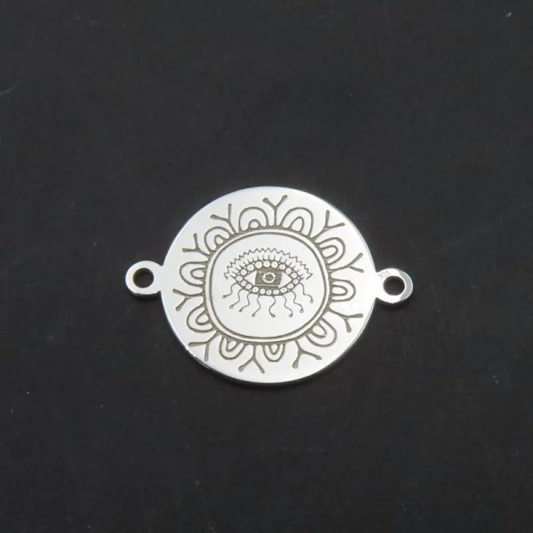 Srebro Ag - łącznik oko proroka 13mm