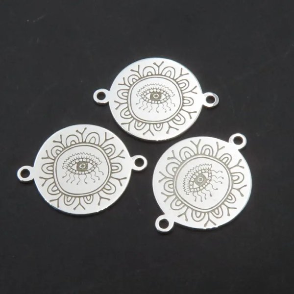 Srebro Ag - łącznik oko proroka 13mm