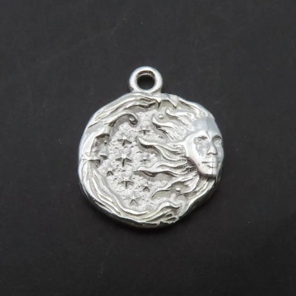 Srebro Ag - zawieszka słońce i księżyc 15 mm