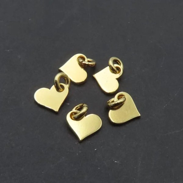 Srebro Ag Złocone- serce 5mm