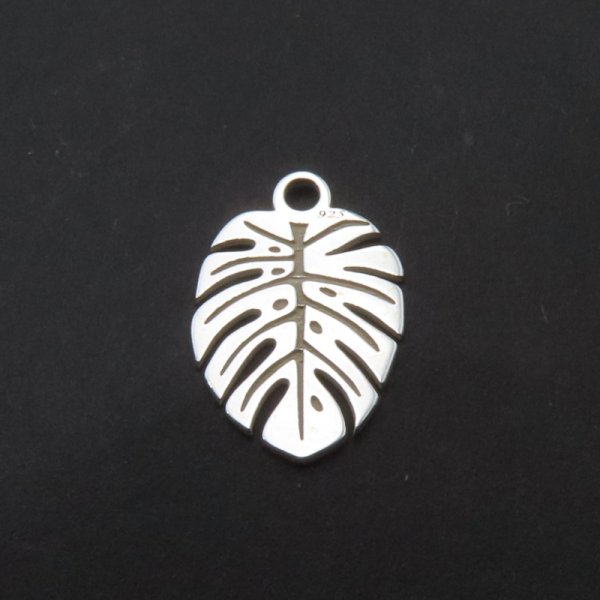Srebro Ag - zawieszka liść 14,5x10 mm