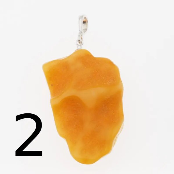 Surowy Naturalny Bursztyn i srebro - zawieszka z rzemieniem (różne kamienie do wyboru)