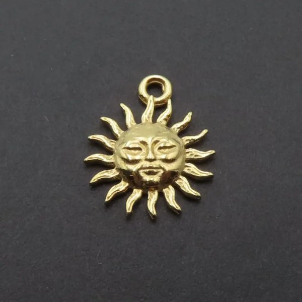 Srebro Ag złocone - zawieszka słońce 12 mm