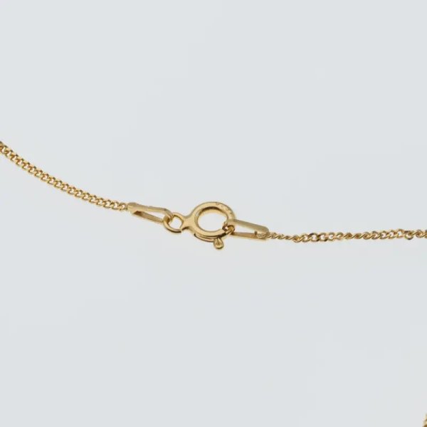 Onyks łza w srebrze złoconym - naszyjnik na łańcuszku