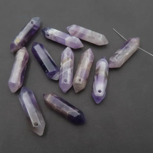 Ametyst - sople wiercone 32x8 mm (sztuka)