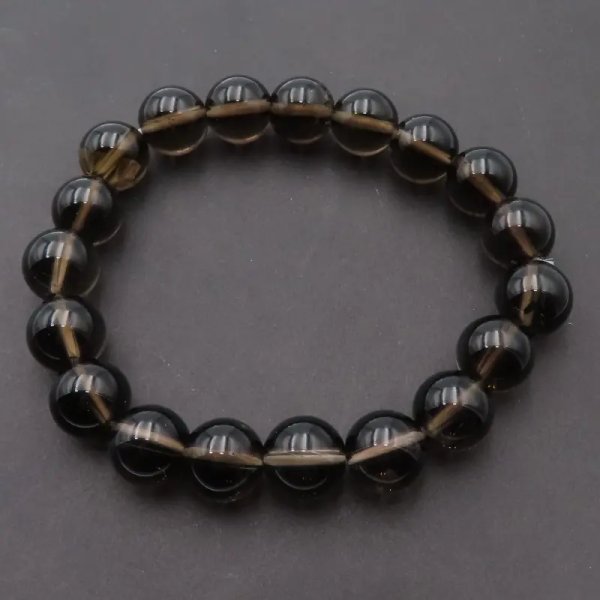 Kwarc Dymny kulki - bransoletka 19 cm
