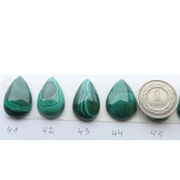 Malachit 24-25x16-18 mm łza (różne kamienie do wyboru)