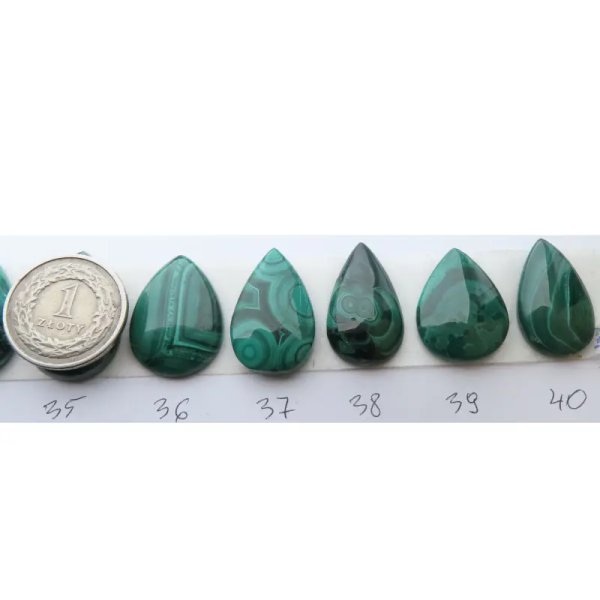Malachit 24-27x15-18 mm łza (różne kamienie do wyboru)