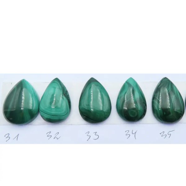 Malachit 24-27x15-18 mm łza (różne kamienie do wyboru)