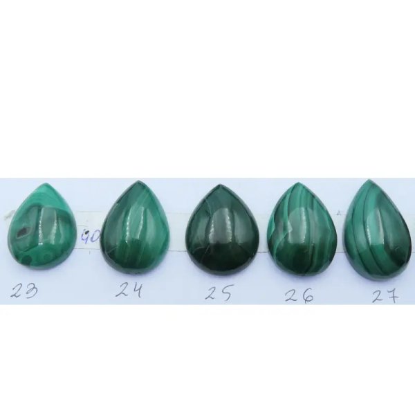Malachit 28-32x19-22 mm łza (różne kamienie do wyboru)