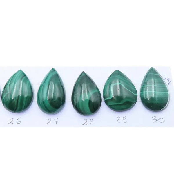 Malachit 28-32x19-22 mm łza (różne kamienie do wyboru)