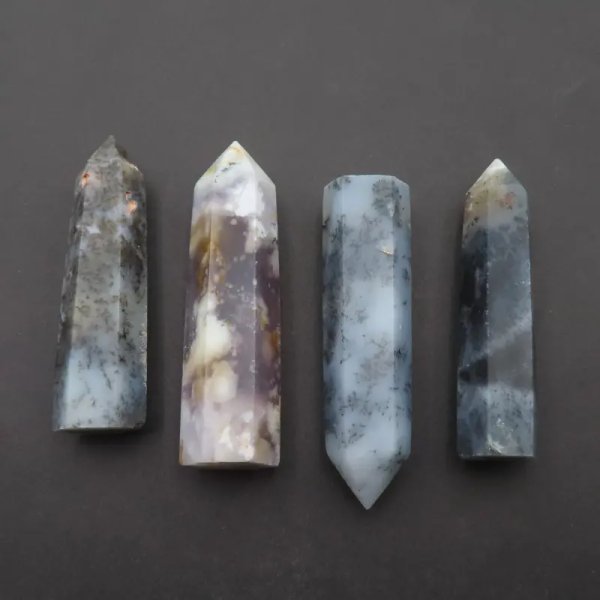 Agat Dendryt - obelisk (stożek) kolekcjonerski (sztuka)