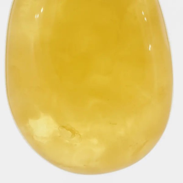 Żółty bursztyn z chmurami i srebro oksydowane - zawieszka