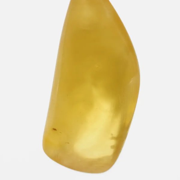 Bursztyn przezroczysty z chmurami i srebro oksydowane - zawieszka