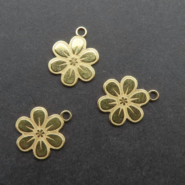 Srebro Ag złocone -  kwiatek 8mm