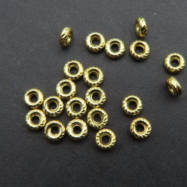 Srebro Ag Złocone - oponka ozdobna 3,5x1,5mm  