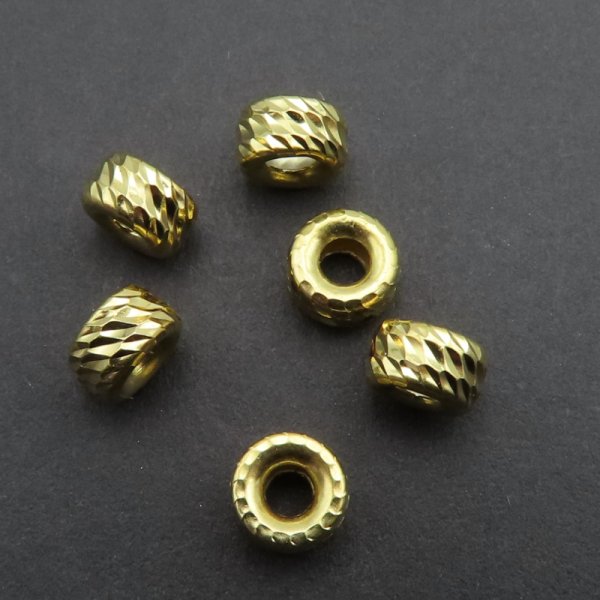 Srebro Ag Złocone - oponka ozdobna 6x3,5mm  