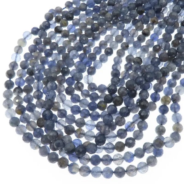 Iolit fasetowane kulki 6 mm (sznur)