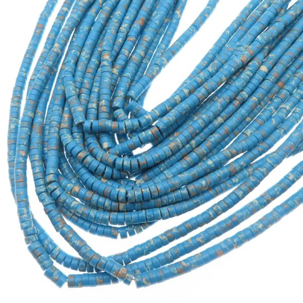 Jaspis cesarski niebieski walce 4×2 mm (sznur)