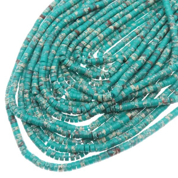 Jaspis cesarski walce 4×2 mm (sznur)