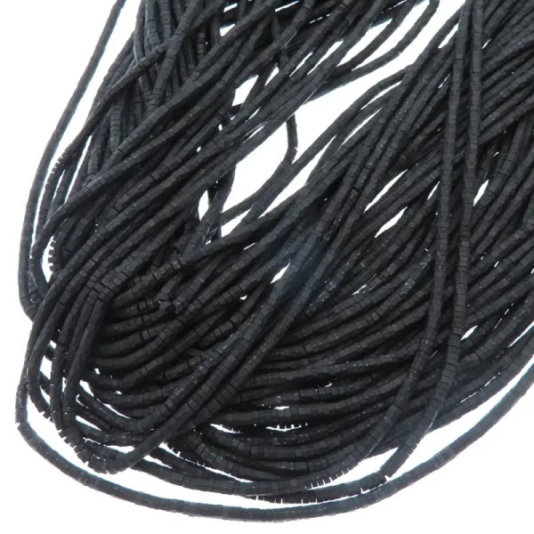 Hematyt czarny matowy sześciokąt 2x1 mm (sznur)