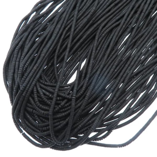 Hematyt czarny matowy walce 2x1 mm (sznur)