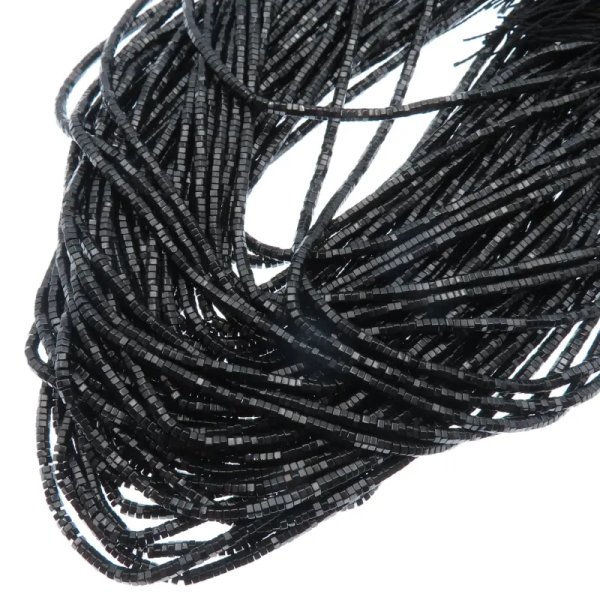 Hematyt czarny sześciokąt 2x1 mm (sznur)