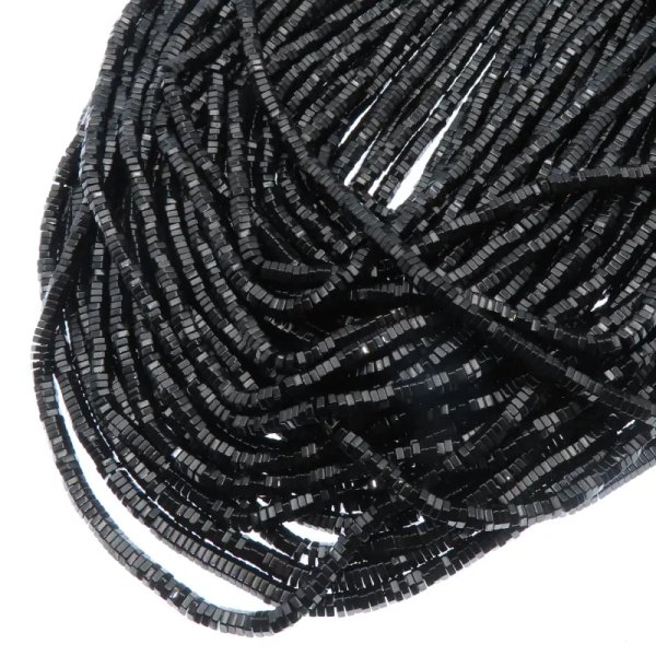 Hematyt czarny sześciokąt 3x1 mm (sznur)
