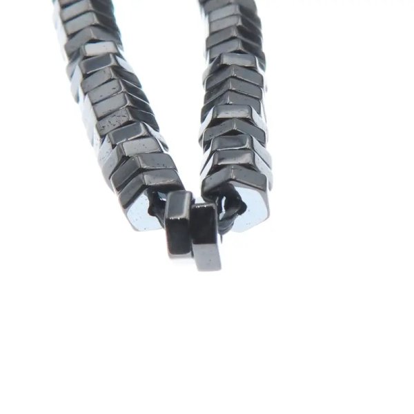 Hematyt czarny sześciokąt 3x1 mm (sznur)