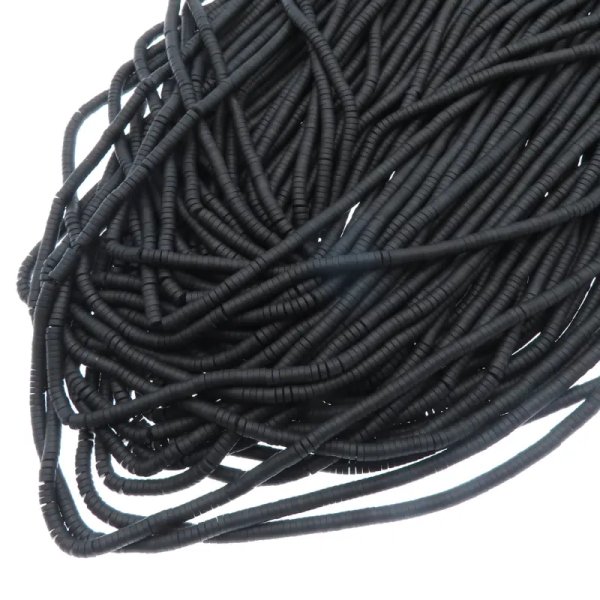 Hematyt czarny matowy walce 3x1 mm (sznur)