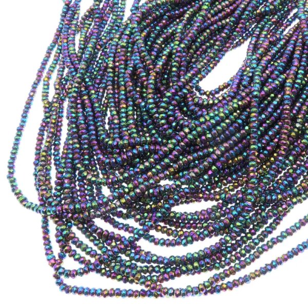 Hematyt mix kolorów fasetowany oponki 3x2 mm (sznur)