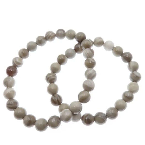 Krzemień pasiasty 8 mm - bransoletka 18 lub 19 cm