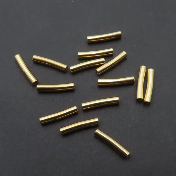 Srebro Ag złocone - rurka dystansowa10 mm