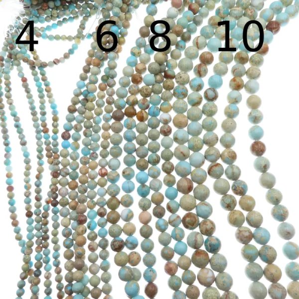 Jaspis cesarski niebieski kulki 4, 6, 8 lub 10 mm (sznur)