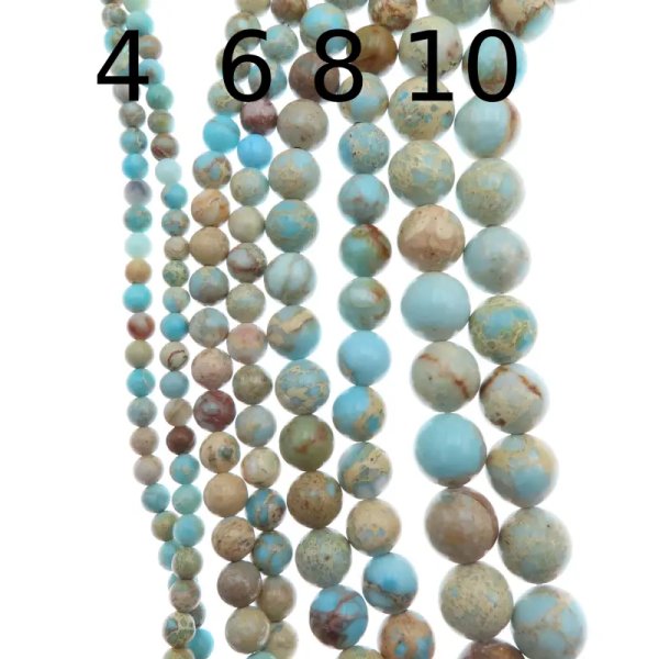 Jaspis cesarski niebieski kulki 4, 6, 8 lub 10 mm (sznur)