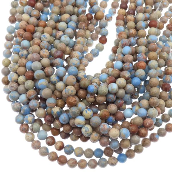 Jaspis cesarski niebieski kulki 4, 6, 8 lub 10 mm (sznur)