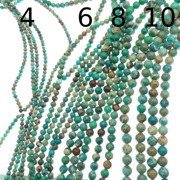 Jaspis cesarski zielony kulki 4, 6, 8 lub 10 mm (sznur)