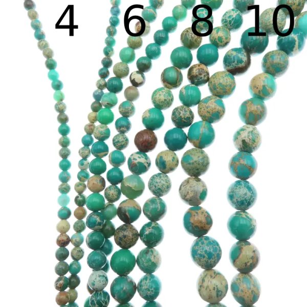 Jaspis cesarski zielony kulki 4, 6, 8 lub 10 mm (sznur)