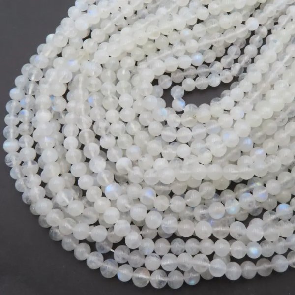 Kamień Księżycowy kulki 6mm wysoka jakość