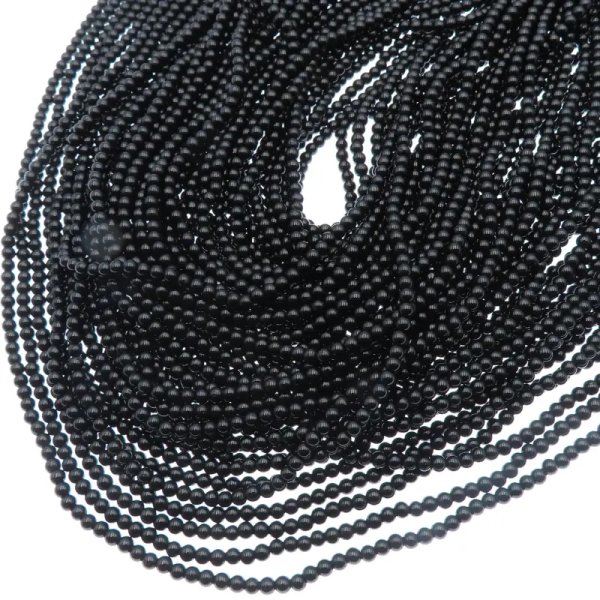 Turmalin czarny kulka 2,8 mm (sznur)