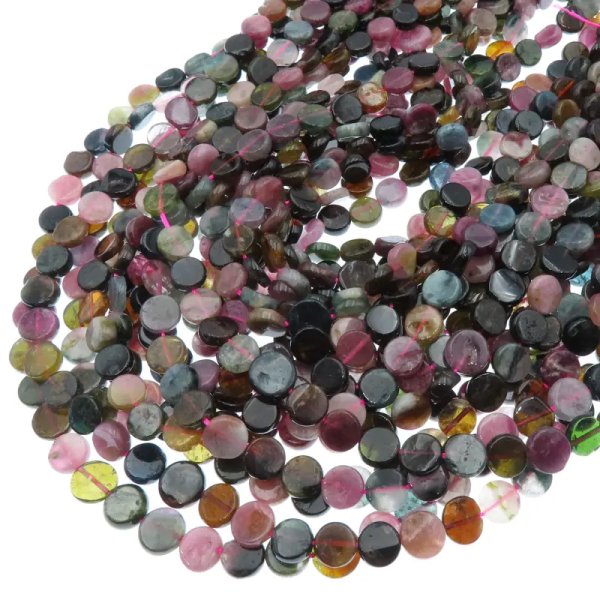 Turmalin kolorowy pastylki 8x3 mm (sznur)