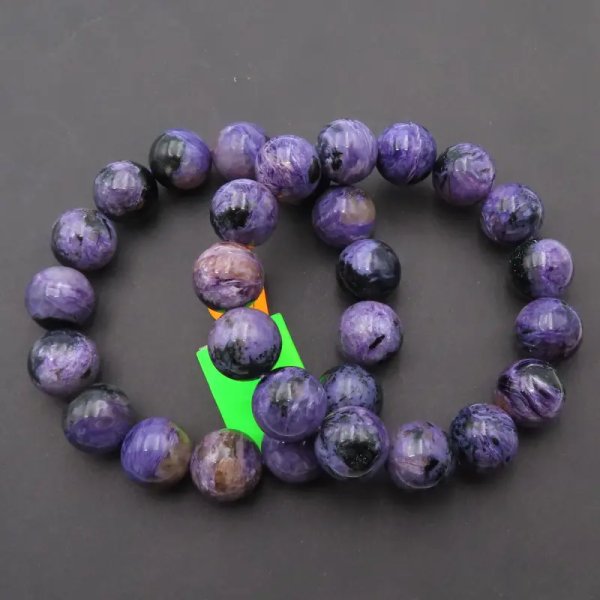 Czaroit- kulki 14mm - bransoleta 19 cm